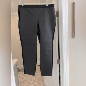 Eileen fisher leather and knit pants XL